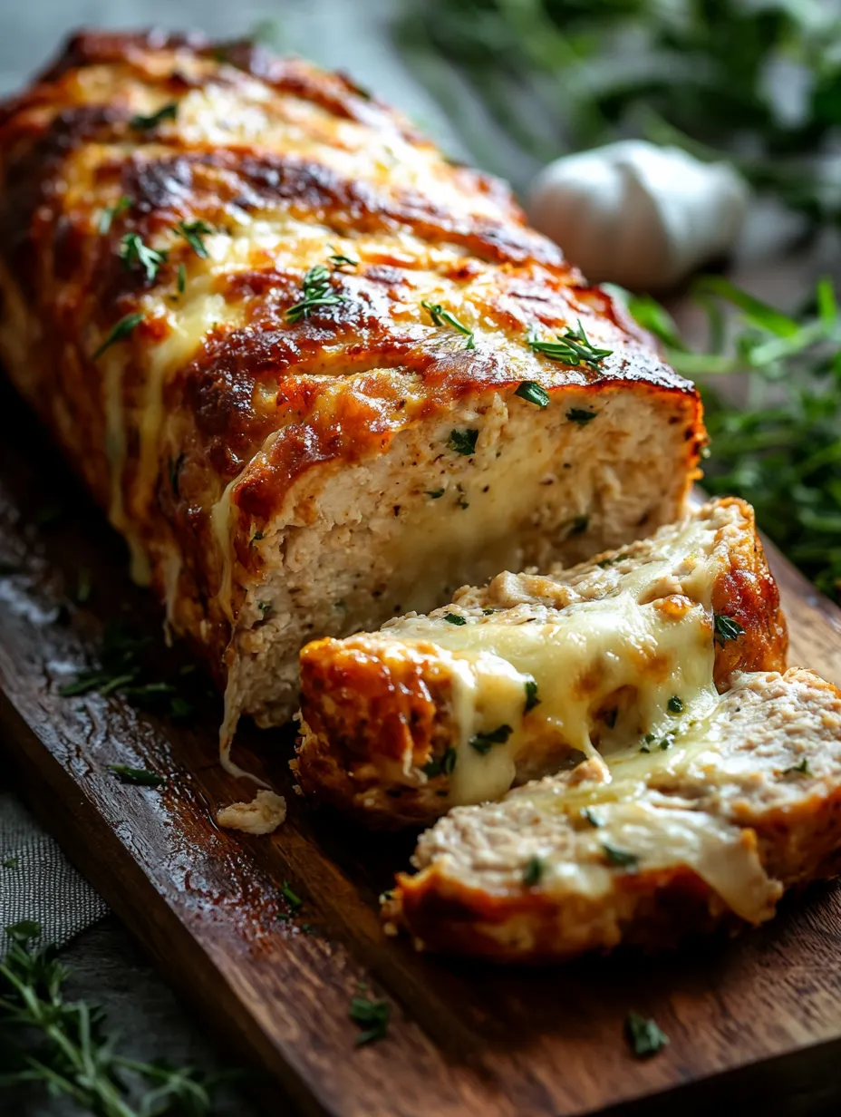 Garlic Parmesan Chicken Meatloaf