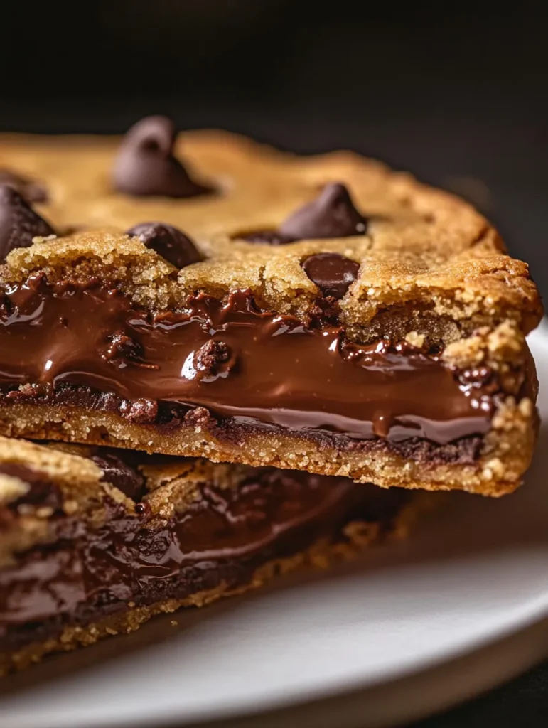 Ingredients for Nutella stuffed cookie pie laid out on marble countertop